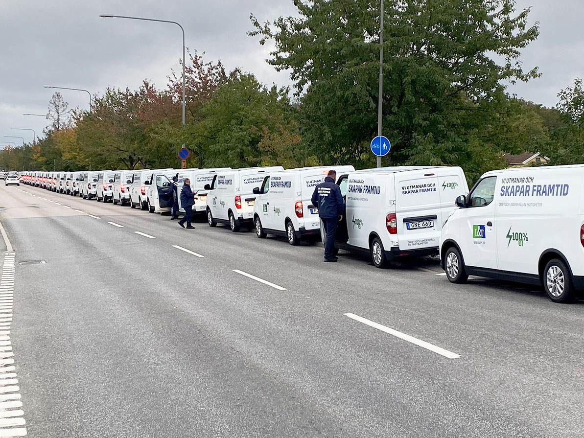 A finales de septiembre, Maxus Suecia entregó 50 coches eléctricos al cliente L&T, Lassila & Tikanoja.