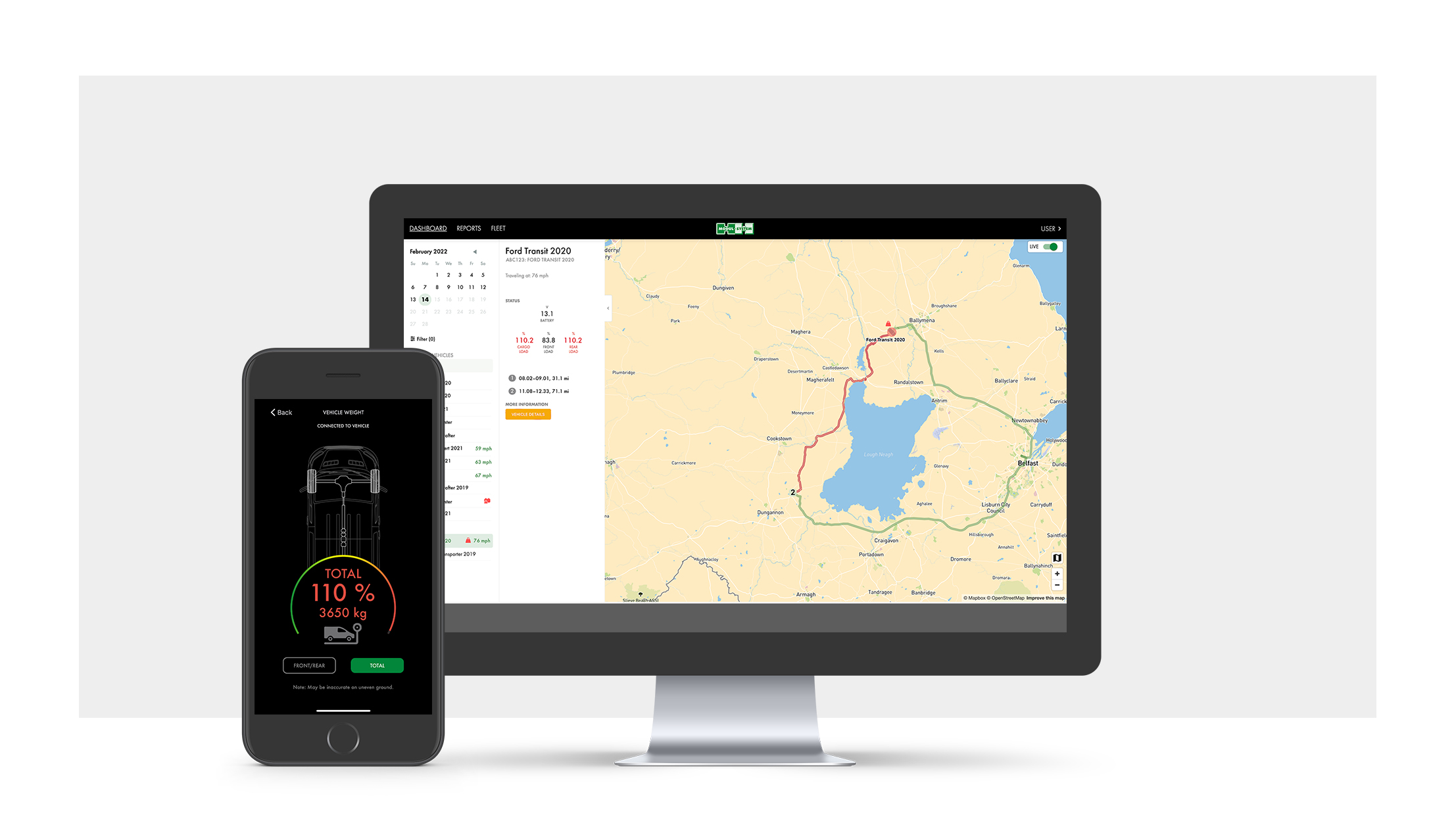 Optimice su flota con los módulos exclusivos de Modul- Connect PRO conectados al Portal del cliente 